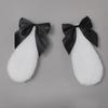 Plush Lolita Hairclips Soft Cosplay Headwear Kawaii Bunny Ears Hairpin  Party Wear
