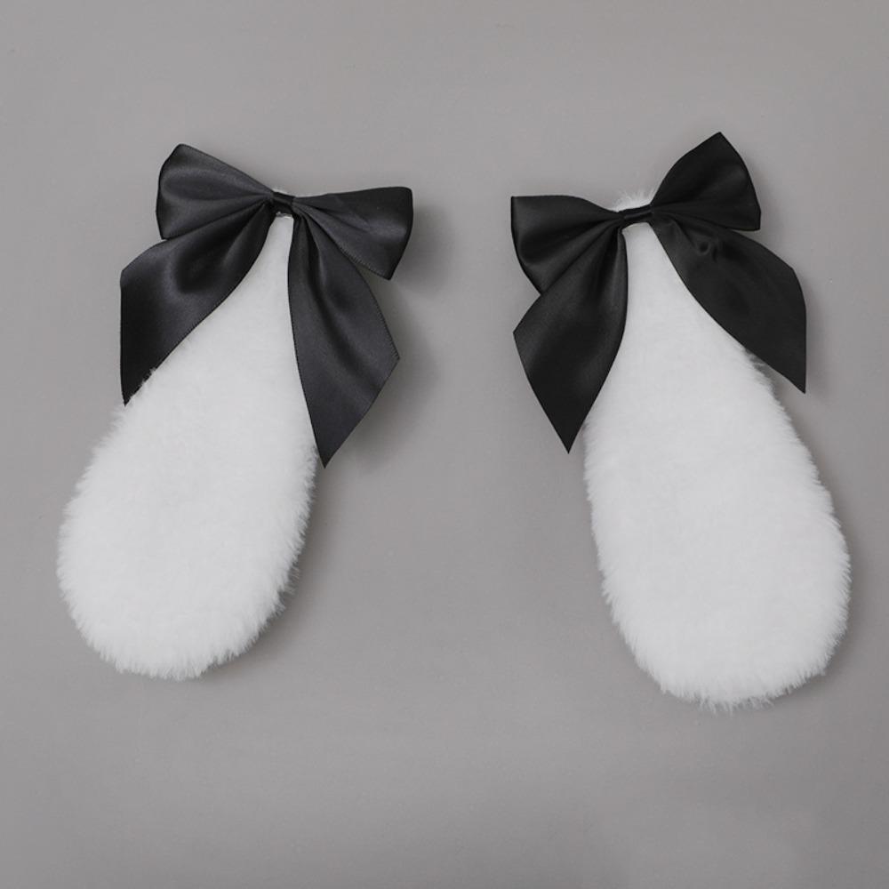 Plush Lolita Hairclips Soft Cosplay Headwear Kawaii Bunny Ears Hairpin  Party Wear