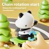 3pcs Manual Wind Up Panda Figurine with Sport Theme Design for Children Playtimes Sensory Development Activity Toy