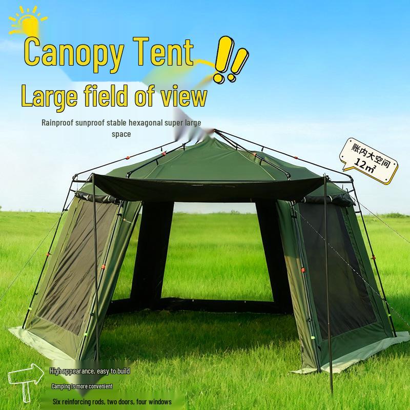 Portable 12m² Rain & Sunproof Wind-Resistant Floor-to-Ceiling Window Camping Equipment
