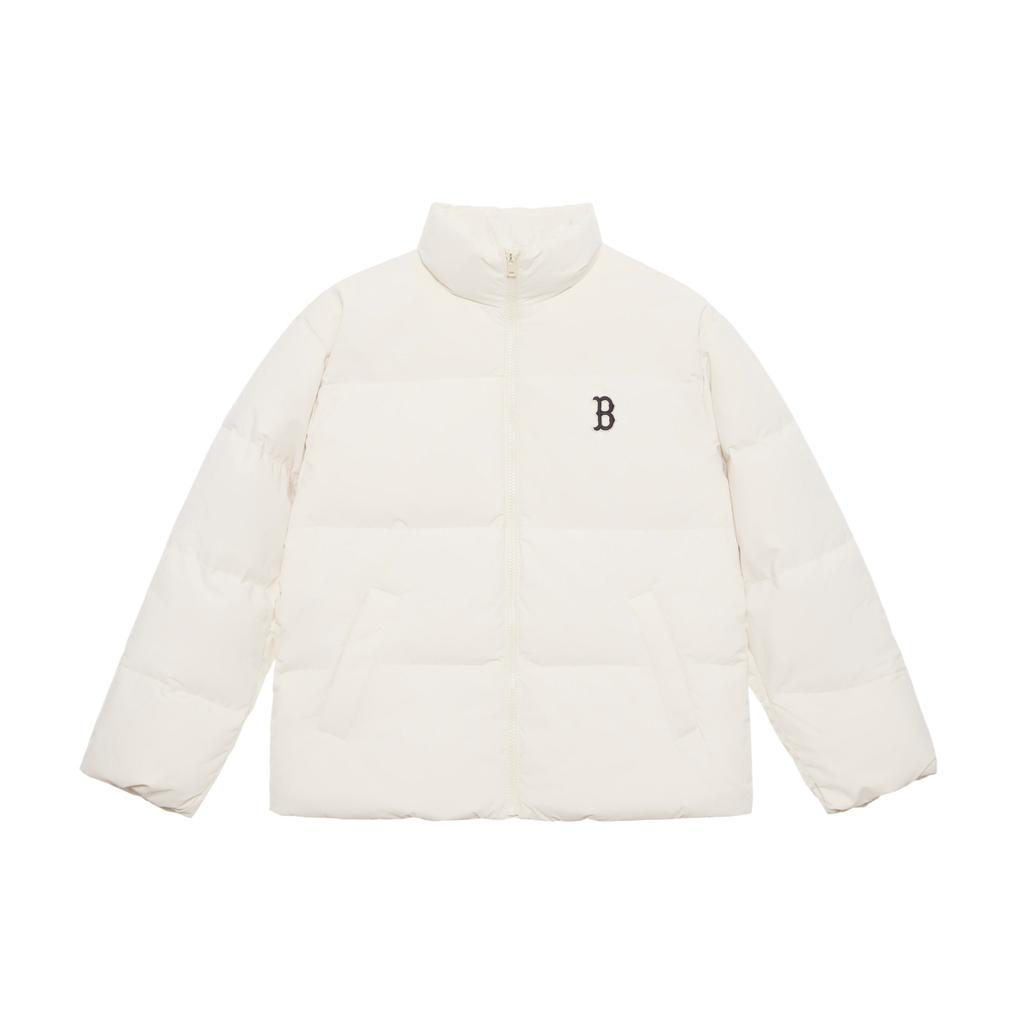 New MLB Boston Red Sox Basic Collection FW24 Down Jacket Unisex Dark Cream 3ADJB1046-43CRD