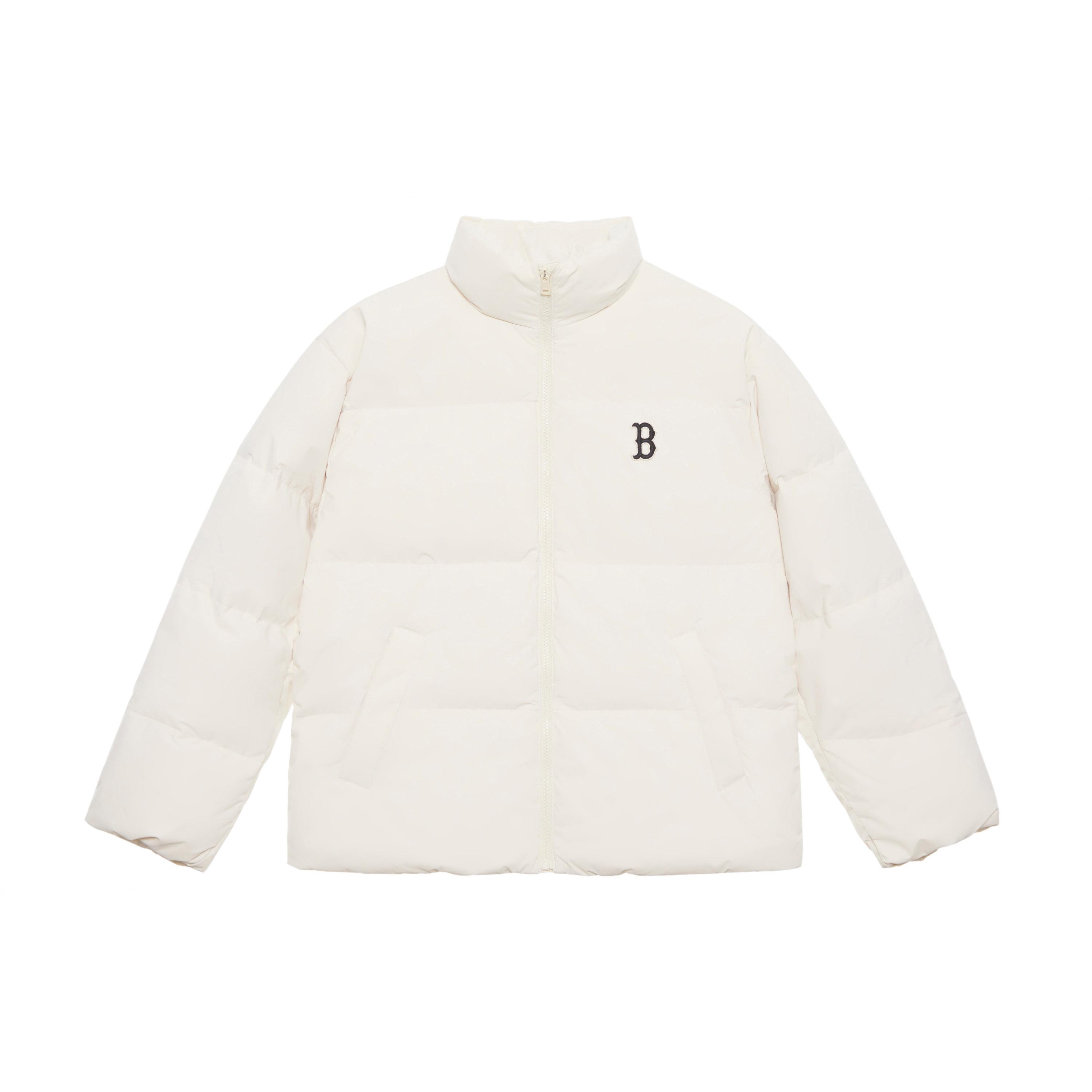 

New MLB Boston Red Sox Basic Collection FW24 Down Jacket Unisex Dark Cream 3ADJB1046-43CRD XS