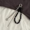 Tassel Chain Bag Pendant Star Rivet Peach Heart Key Ring Gifts Pearl Beadeds Keychain  Trendy