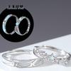Starry Night Glow Zirconia Couple Rings - Luxury Design for Men and Women