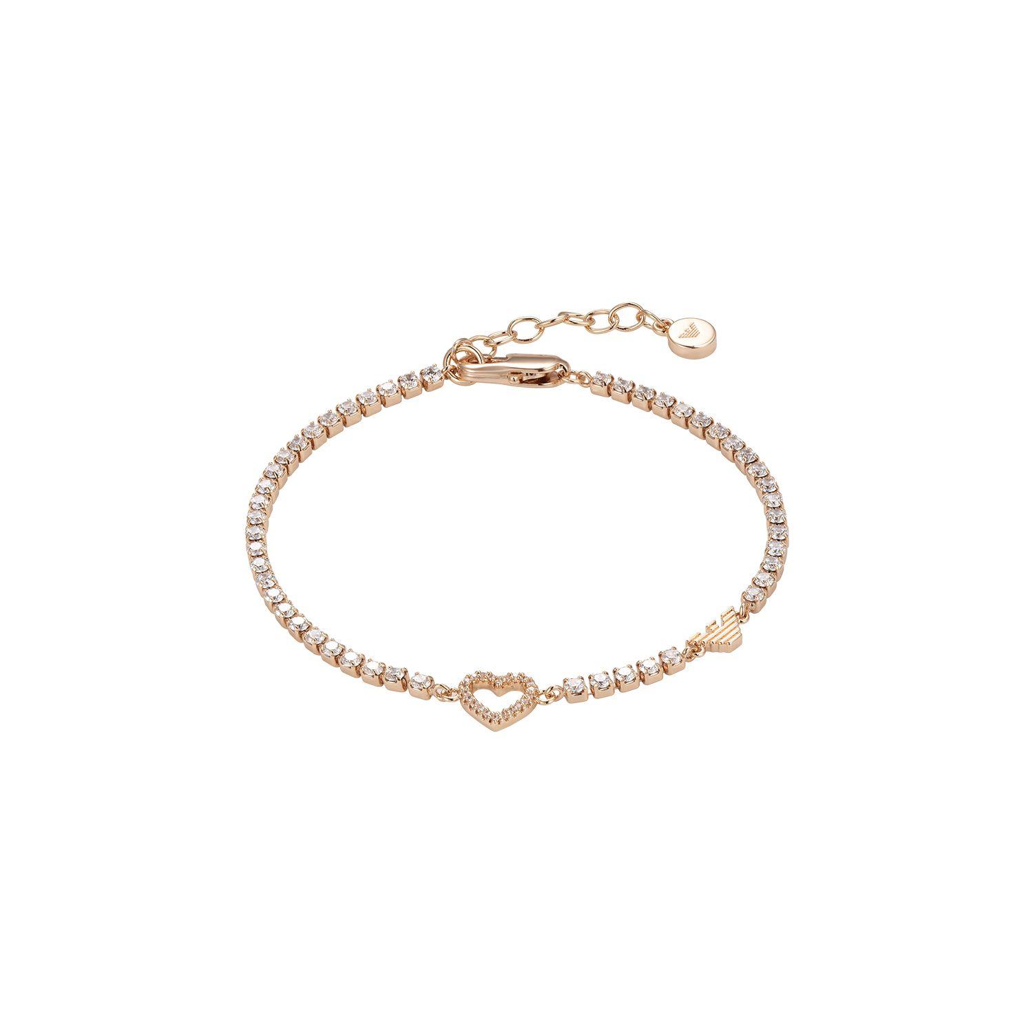 Armani Fashion Light Luxury Heart Pendant Bracelet Women Bracelet EGS2966221 Basic Packaging
