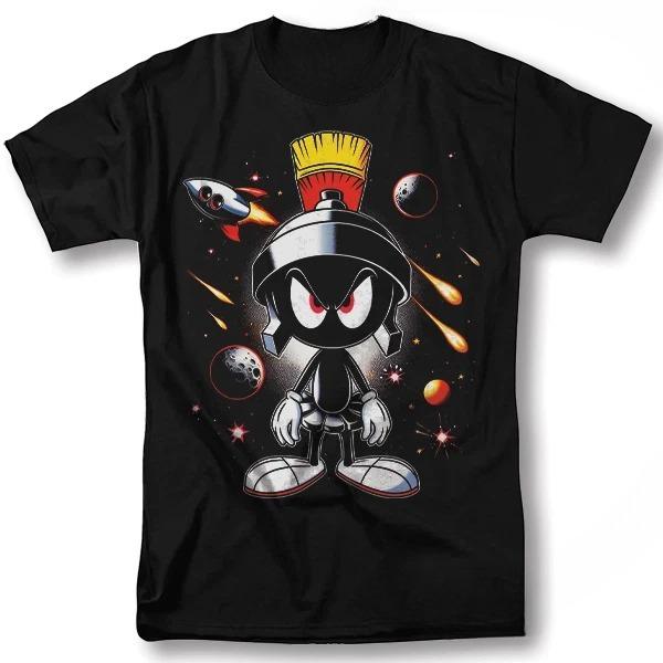 Marvin The Martian Shirt Bugs Looney Classic Cartoon Vntg Graphic Design TShirt S