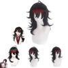 Vox Akuma Cosplay Wig Long Black Hair With Stunning Gradient Red Highlights