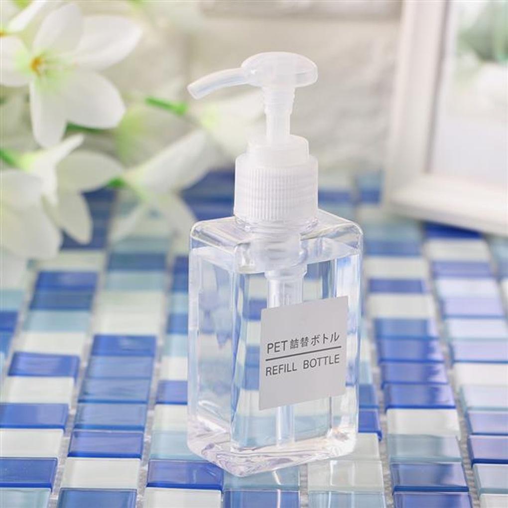 Bathroom Dispenser Clear Refillable Bottle / 100ml Empty Pump Bottle