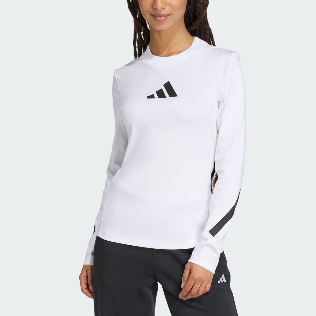 Adidas True Healing Series Round Neck Pullover Slim Fit Long Sleeve T-Shirt Women T-Shirts KE4906