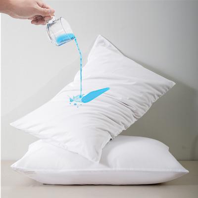 2pcs Zippered Waterproof Pillow Cover, Oil-resistant Knitted Pillow Protector for Bed Sleeping Pillowcase