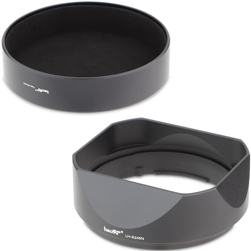 Haoge Bayonet Square Metal Lens Hood for Sony FE 40mm F2.5 G Lens FE 2.5/40 G(SEL40F25G) with Metal Cap