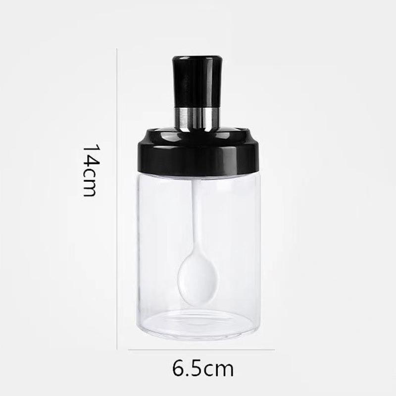1/2/4Pcs Glass Condiment Bottle Spice Seasoning Bottle Kitchen Storage Dispensers