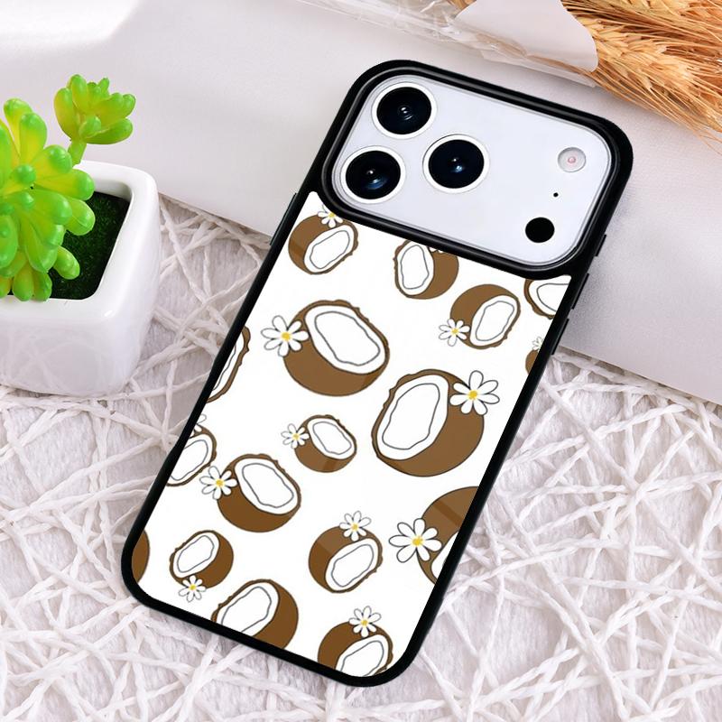 Fruit Coconut Phone Case for iPhone 17 Air 16 15 11 12 14 13 Pro Max Shockproof Cover