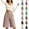 Stijlvolle Dames Linnen Zomer Casual Comfortabele -Inch Shorts