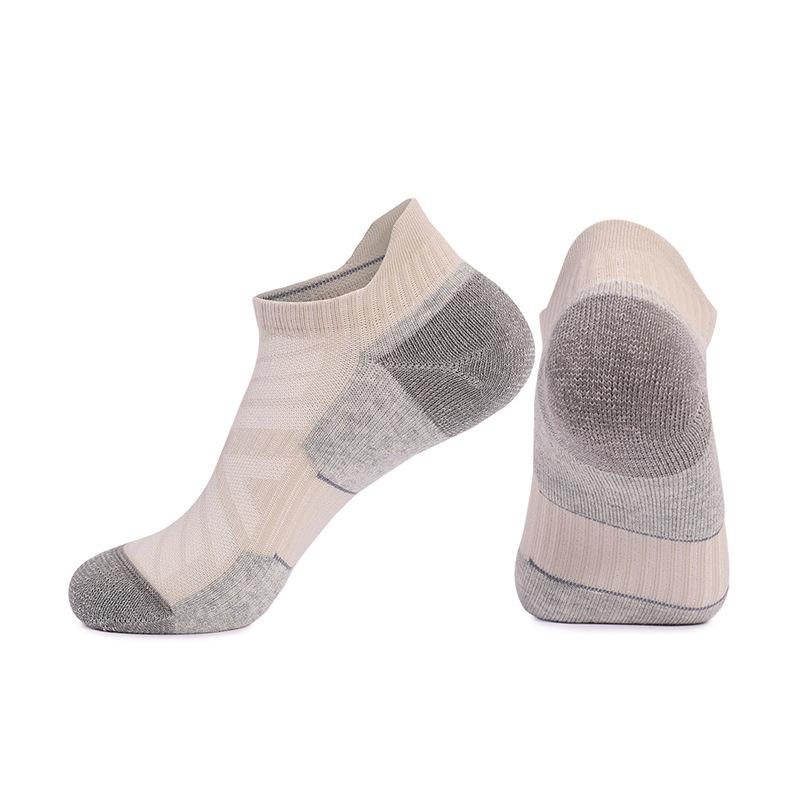 Short, Breathable and Comfortable Running Socks, Wool Socks, Sweat-absorbing and Anti-slip Sports Socks, Thickened Loop Socks for Men