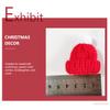 Kleine Weihnachtsmannmützen Weihnachtspuppenhut Feiertags-Flaschenüberzug Weinflaschendekoration Rot Weiß Gestrickte Weihnachtsmannmütze
