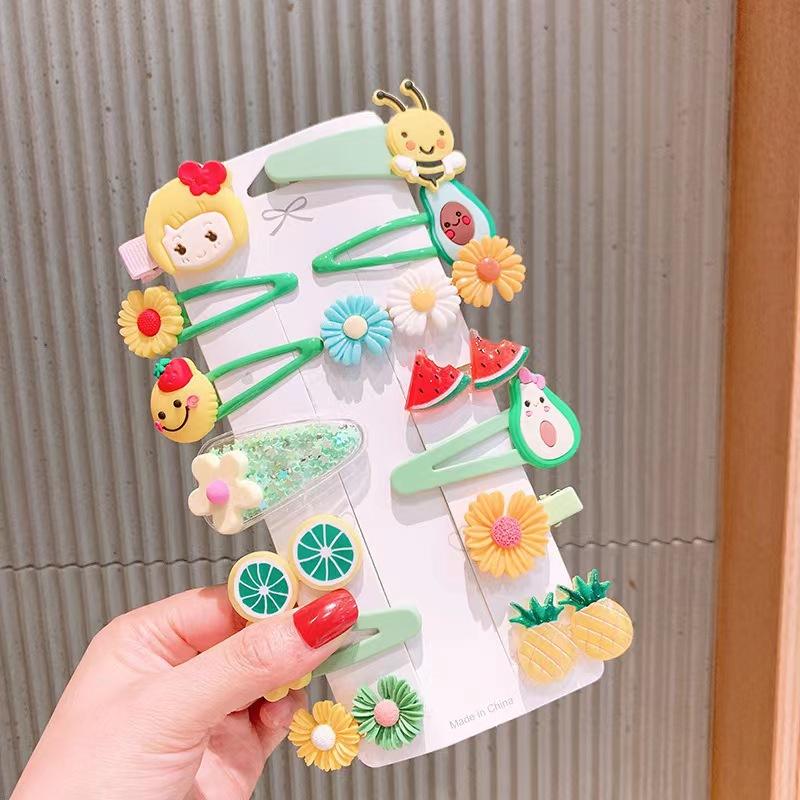 Korean Style Cartoon Hair Clips for Girls - Cute Princess Hair Accessories for Baby & Kids, Anti-Slip Baby Hairpins