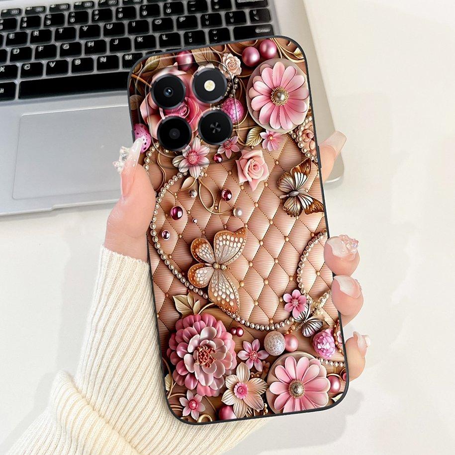 For Cover Honor X6c Phone Case Cute Cartoon Rabbit Love Heart Shockproof Funda For HonorX6c 4G NIC-LX1 NIC-LX2 NIC-LX3 X 6c Capa