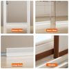 1PC 39.37in Self-Adhesive Windproof Door Bottom Seal Strip Double Dustproof Free-Cutting TPE Under Door Weatherstrip
