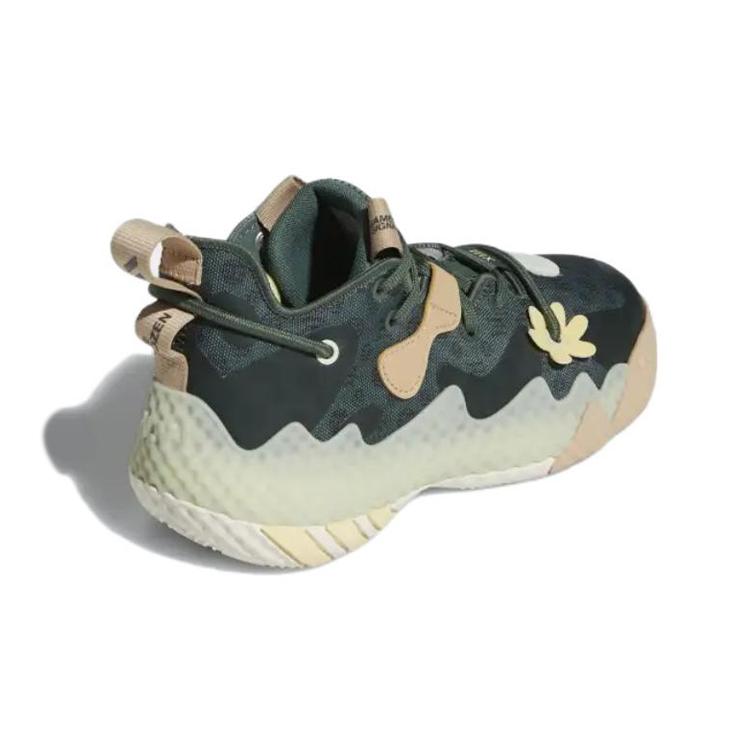 New Adidas Harden Vol.6 Anti Slip And Wear Resistant Breathable Low Top Performance Basketball Shoes Green Teenagers GV7058