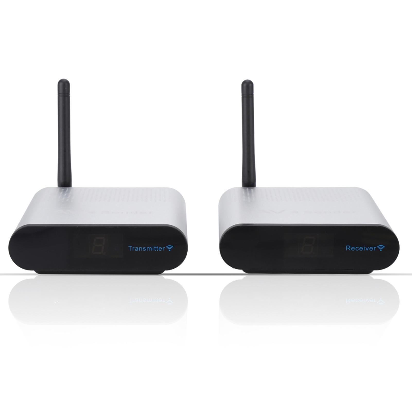 

Measy 8-групповой 5,8 ГГц беспроводной AV-передатчик 1 для всех 984-футовый передатчик видеосигнала EU Plug