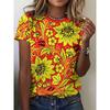 Summer Ethnic Flower 3D Printed T-shirt
