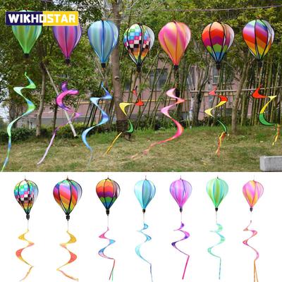 Balon na Gorące Powietrze Spinner Wiatrowy Tęczowy Wiszący Twister Wiatrowy Zewnętrzny Wiatrak Ogród Podwórko Dom Festiwal Uroczystość Balon
