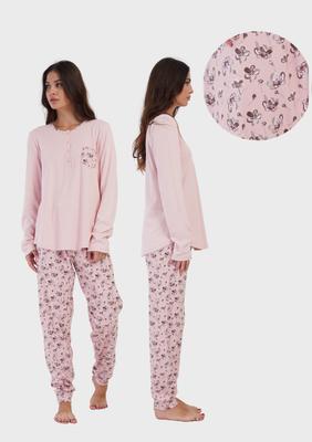 Women's Cotton Pajamas With Long Pants And Long Sleeve 1Xl Vienetta