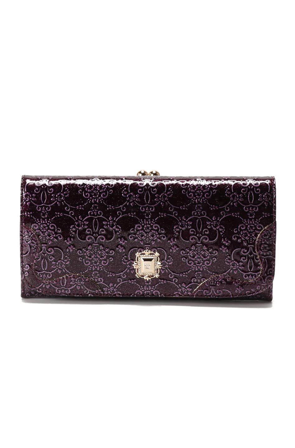 

Wallet Clasp Flap Long Wallet Roomy 310491 Purple Leather [Anna Sui]