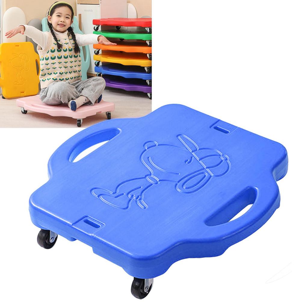 Children Plastic 4 Wheeled Outdoor Sports Scooter Children Balance Scooter for Kids Blue