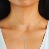 Silvere Glam New Product: Y-shaped Moissanite Diamond Pendant With A Light Luxury And Niche Design, 925 Pure Silver Collarbone Chain