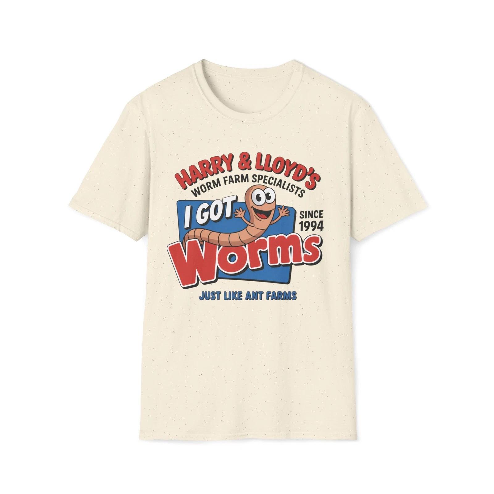 Harry  Lloyd s I Got Worms T-Shirt | Dumb  Dumber Unisex Softstyle Tee S