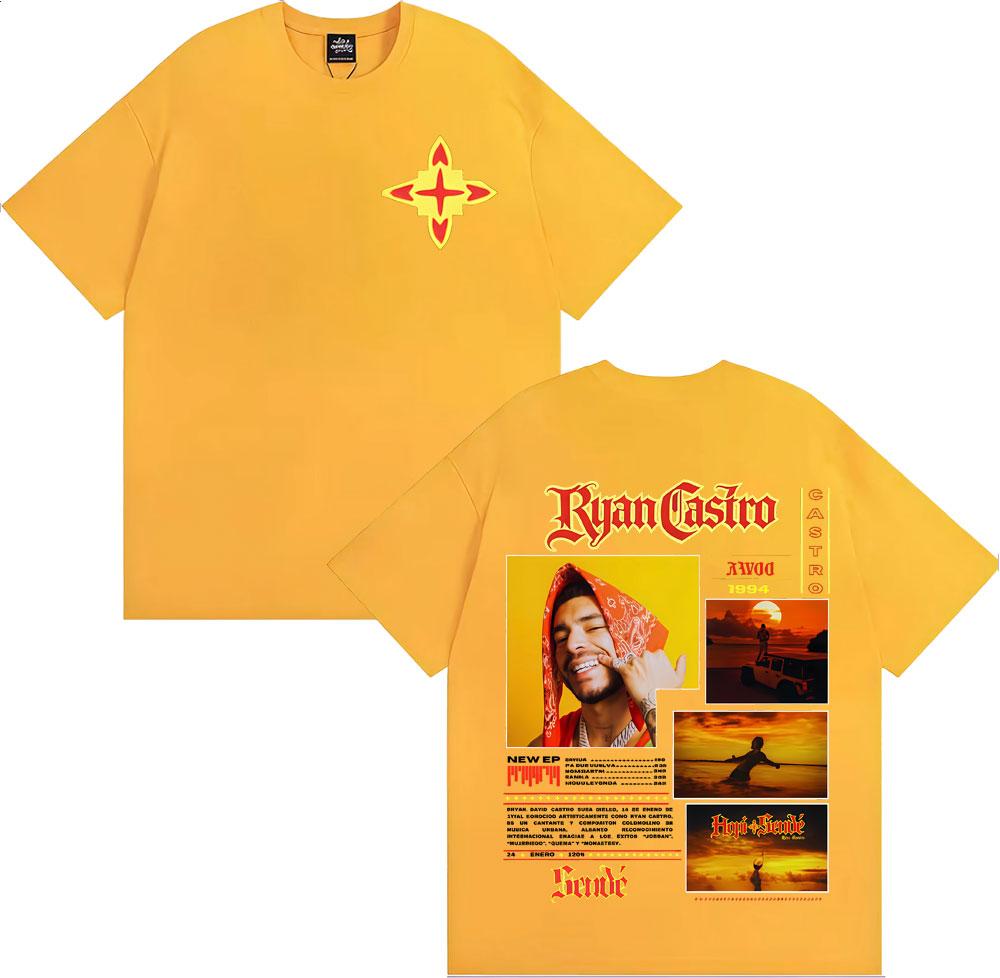 Rapper Ryan Castro Sende Album Tour 2026 Graphic New Hot Sale Tshirt Unisex Women Fashion Oversized Tshirts Short Sleeve T Shirts