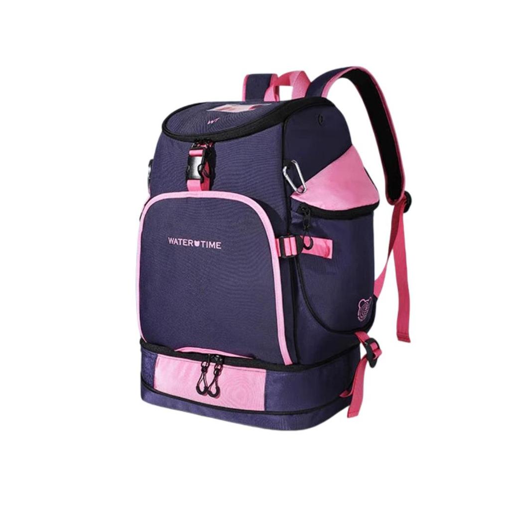 WATERTIME Swim Bag with Dry And Wet Separation, Storage Backpack, Pink