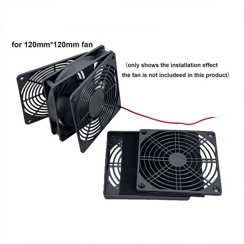 120mm PC Fan Dustproof Cover Mesh Grill Guard Protector with Removable Front Plate Dust Filter for PC Case Cooling Fan