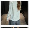 Women S Loose Fit V Neck Long Sleeve T Shirt Casual Lazy Style Top