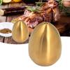 Egg Spice Shaker Stainless Steel Egg Shaped Pepper Shaker for Outdoor Barbecue Restaurant Banquet Party