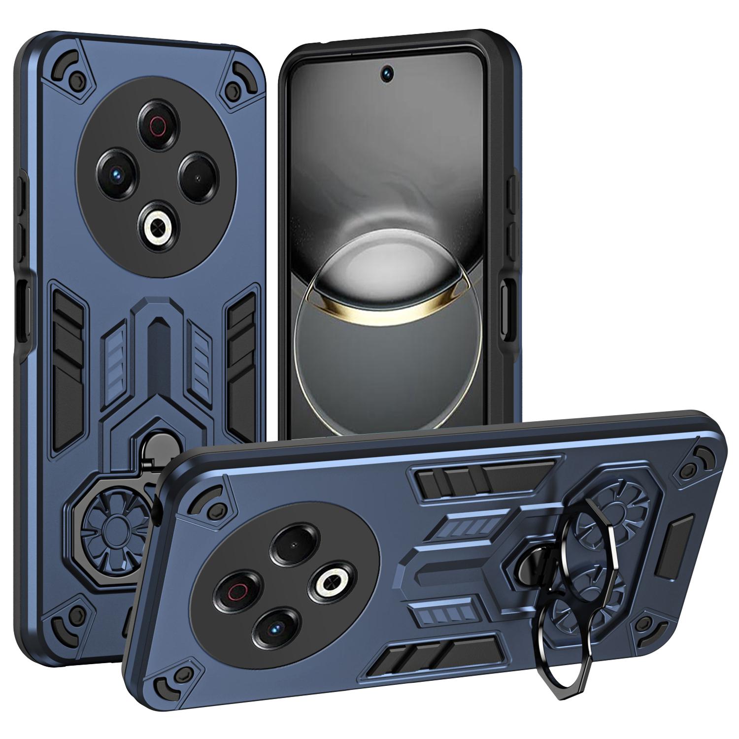 

For TECNO Spark 30 4G Case Ring Holder Kickstand PC+TPU Shockproof Phone Cover