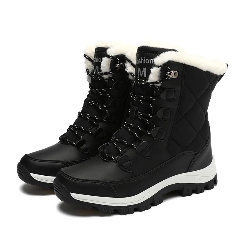 2025 Women's Fleece-Lined Winter Hiking Boots: Durable, Wear-Resistant High-Tops for Outdoor Adventures
