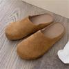 Fashion Eilyken Concise Vintage Round Toe Women Slippers Summer Elegant Low Flat Heels Slingback Casual Dress Mules Shoes