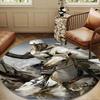 Knightly Warrior In Armor Round Rug for Livingroom,Bedroom, Palyroom, Chair Rug, Area rug, Circle Carpet, Large Size Fan Christmas gift