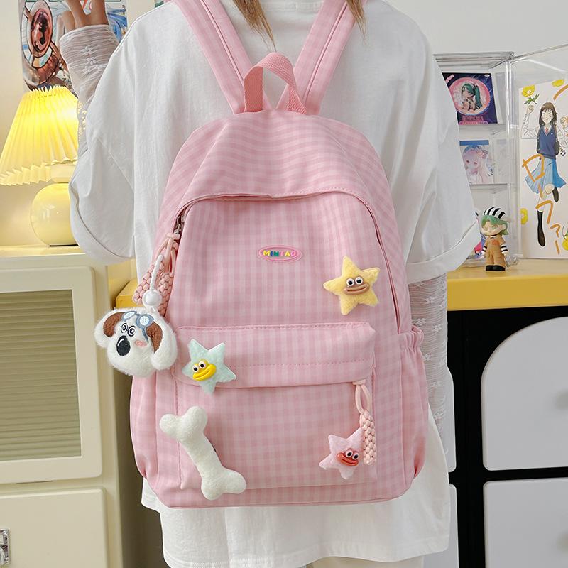 Schoolbag high value backpack women's 1011 new cute sweet large capacity student class schoolbag junior high school backpack