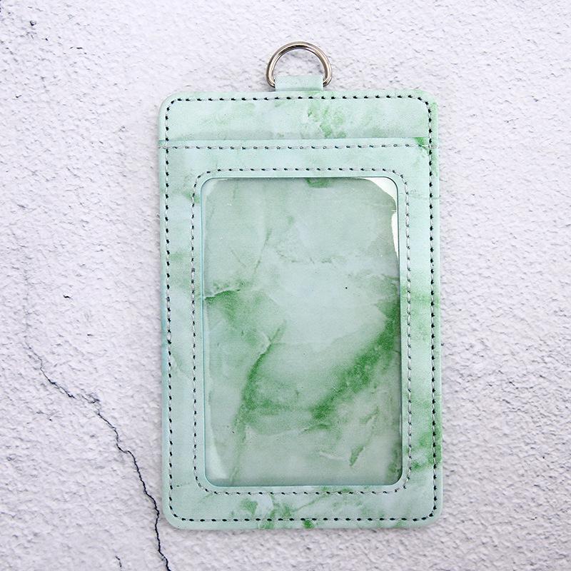 Jinbei Leather ID Card Badge Holder with Lanyard