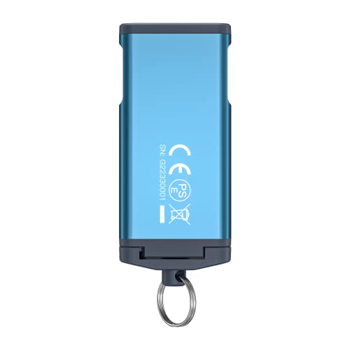 WUBEN G2-BL Keychain Light, 500 Lumens, Type-C Charging, Shockproof up to 1.5 Meters, Blue, Compact and Lightweight