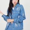 New MLB SS24 Denim Jacket Unisex Light Blue 3ADKB0141-50BLL