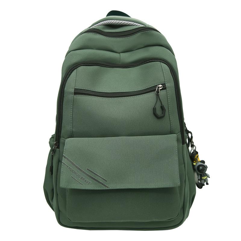 Dámský jednobarevný batoh College Style Velkokapacitní studentský školní batoh Batoh pro střední školy