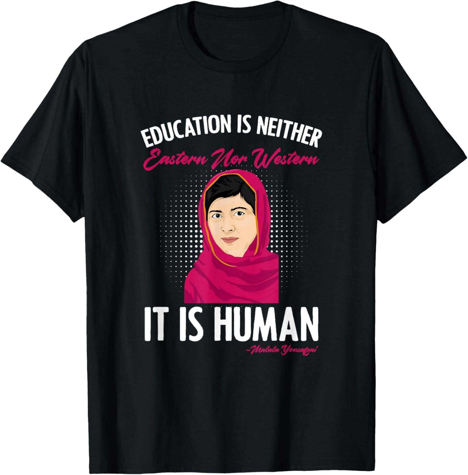 

It Is Human Malala Yousafzai Inspiration Quotes Unisex T-Shirt S разноцветный