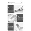 N8 Portable Foldable Adjustable Aluminum Alloy Laptop Stand Universal Anti-Slip Computer Stand