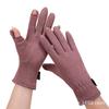 Warm gloves Three-line rabbit velvet men's and women's fashion cold-proof velvet outdoor cycling autumn and winter gloves