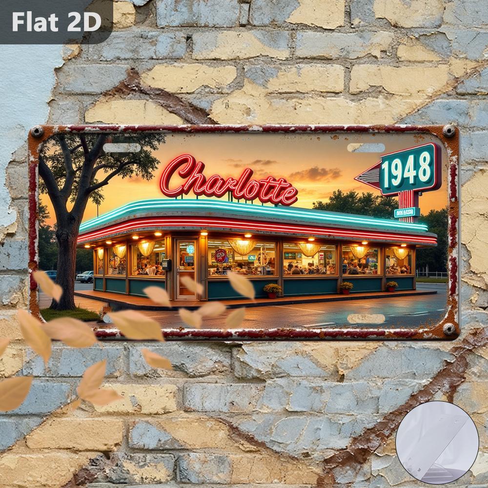 

D Flat A Single Piece Vintage Sign Home Decor Birthday Gift ( Inches X Inches) Retro Wall Art Industrial Styl 15x30cm(5.9x7.8inch)